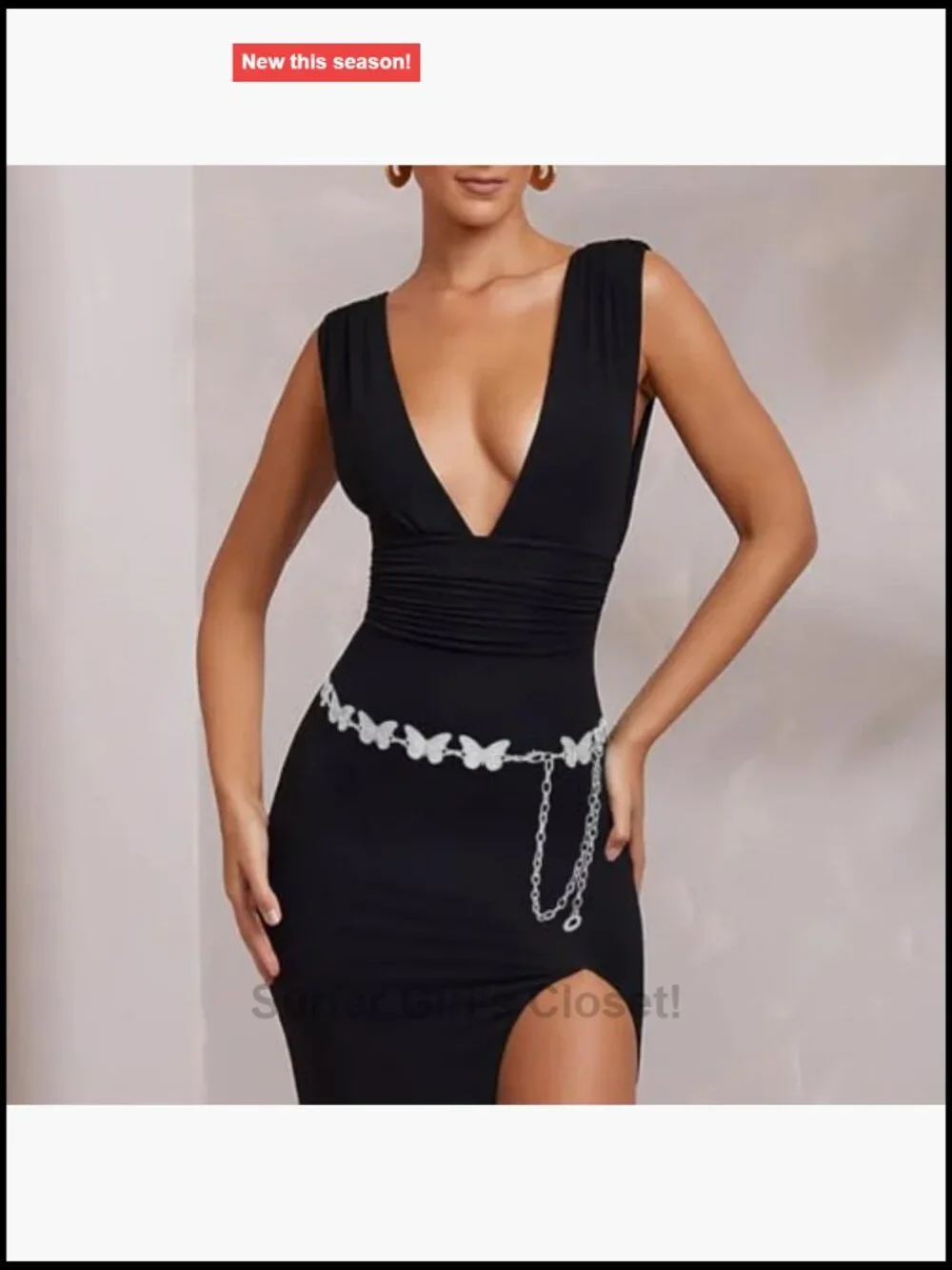 Metal Waist Chain Belly Belt Adjustable Link for Jeans and Dress